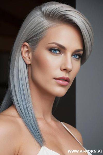 Muscular blond man with gray blue eyes blond hair trimmed on sides - ai-porn.ai on pornintellect.com