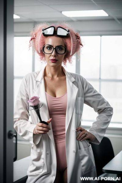 White lab coat science room - ai-porn.ai on pornintellect.com