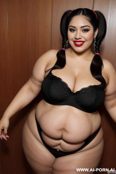 Hot chicana, chola, gorgeous, heavy makeup, hourglass figure, very fat, w gain, big hips - ai-porn.ai on pornintellect.com