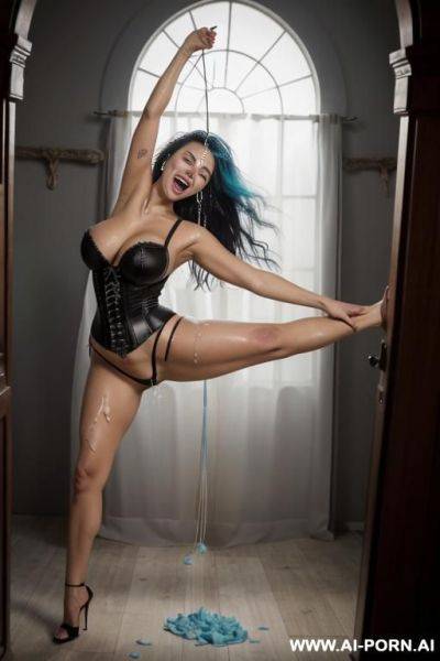 Blue thong bikini - ai-porn.ai on pornintellect.com