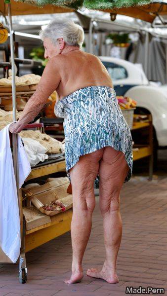 White back view yellow fairer skin barefoot woman bent over AI porn - made.porn on pornintellect.com