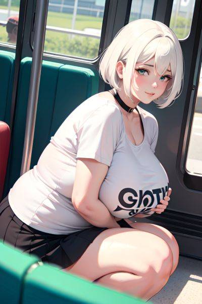 Anime Chubby Huge Boobs 70s Age Happy Face White Hair Pixie Hair Style Light Skin Crisp Anime Bus Close Up View Bending Over Goth 3667148734132491050 - AI Hentai - aihentai.co on pornintellect.com