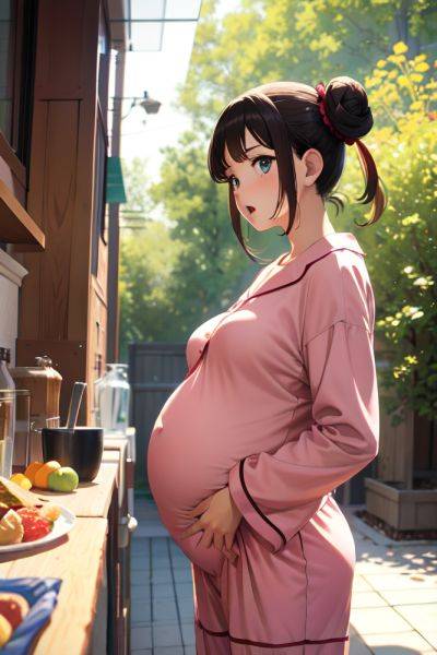 Anime Pregnant Small Tits 18 Age Shocked Face Brunette Hair Bun Hair Style Light Skin Vintage Oasis Front View Eating Pajamas 3667233773972469079 - AI Hentai - aihentai.co on pornintellect.com