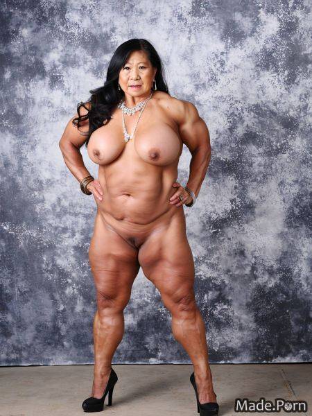 Bodybuilder necklace earrings bracelet 70 japanese perfect boobs AI porn - made.porn - Japan on pornintellect.com