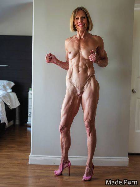 Caucasian bodybuilder wife aqua bobcut pink 70 AI porn - made.porn on pornintellect.com