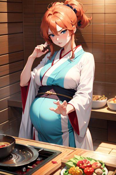 Anime Pregnant Small Tits 80s Age Angry Face Ginger Messy Hair Style Light Skin Crisp Anime Sauna Front View Cooking Kimono 3667469569456129035 - AI Hentai - aihentai.co on pornintellect.com