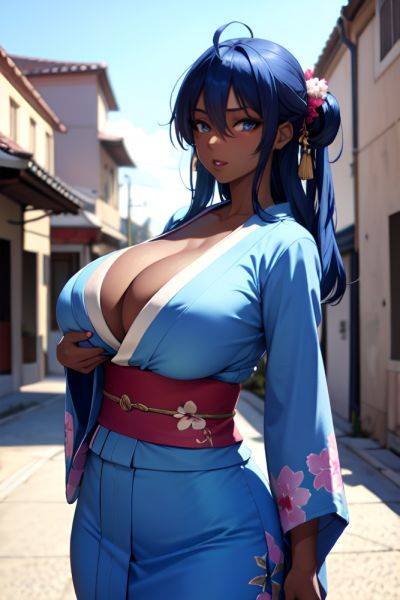 Anime Skinny Huge Boobs 40s Age Orgasm Face Blue Hair Messy Hair Style Dark Skin Soft + Warm Car Front View T Pose Kimono 3667558475263469667 - AI Hentai - aihentai.co on pornintellect.com