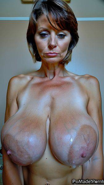 Short hair tanned skin caucasian gigantic boobs looking at viewer bobcut big hips AI porn - made.porn on pornintellect.com