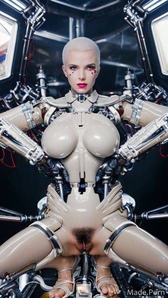 Robot pussy juice mechanical wings perfect body partially nude spreading legs space station AI porn - made.porn on pornintellect.com