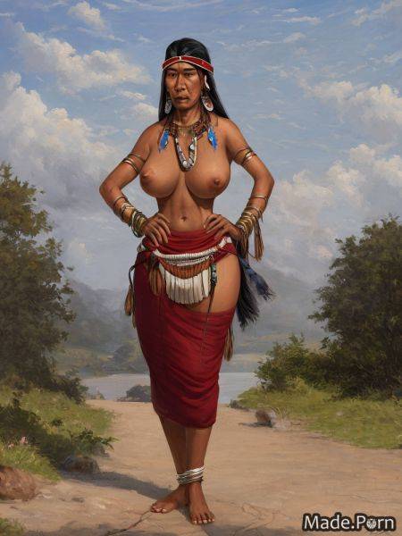Oil perfect body native american necklace big tits traditional saggy tits AI porn - made.porn - Usa on pornintellect.com