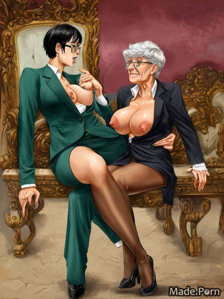 Saggy tits standing glasses fingering seduction air kiss slutty AI porn - made.porn on pornintellect.com