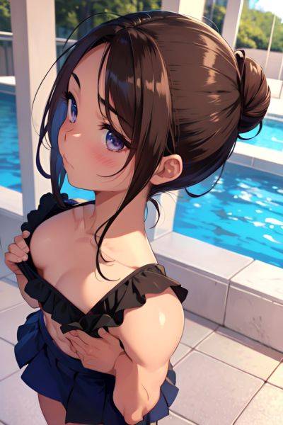 Anime Muscular Small Tits 40s Age Sad Face Brunette Hair Bun Hair Style Dark Skin Crisp Anime Strip Club Back View On Back Mini Skirt 3667867712912847688 - AI Hentai - aihentai.co on pornintellect.com