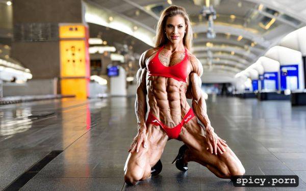 Ripped abs high heel shoes topless zero fat most muscular female bodybuilder - spicy.porn on pornintellect.com