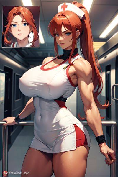 Anime Muscular Huge Boobs 40s Age Serious Face Ginger Ponytail Hair Style Light Skin Dark Fantasy Train Front View Cumshot Nurse 3668169219621076501 - AI Hentai - aihentai.co on pornintellect.com