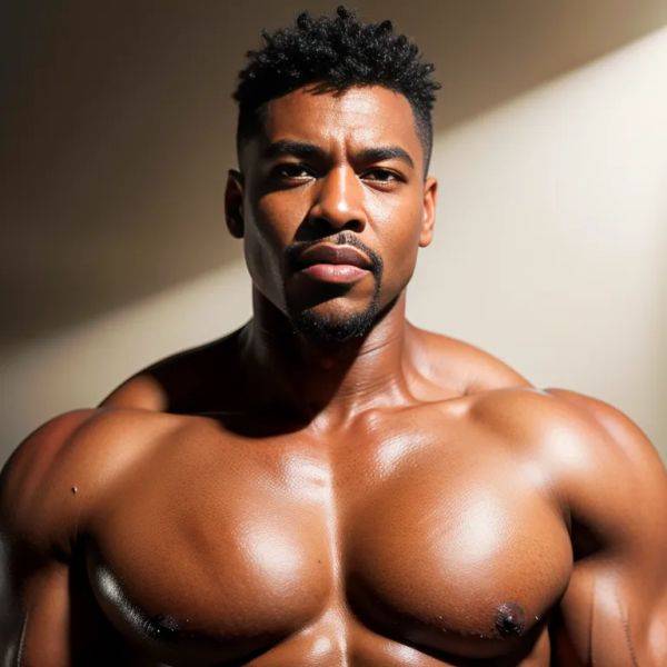 Black people, ,manly man,twenties,(RAW photo, best quality, masterpiece:1.1), (realistic, photo-realistic:1.2), ultra-detailed, ultra high res, physically-based rendering,(adult:1.5) - pornmake.ai on pornintellect.com