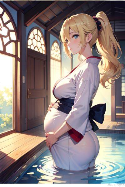 Anime Pregnant Small Tits 40s Age Sad Face Blonde Ponytail Hair Style Light Skin Watercolor Church Back View Bathing Kimono 3668316107875946989 - AI Hentai - aihentai.co on pornintellect.com