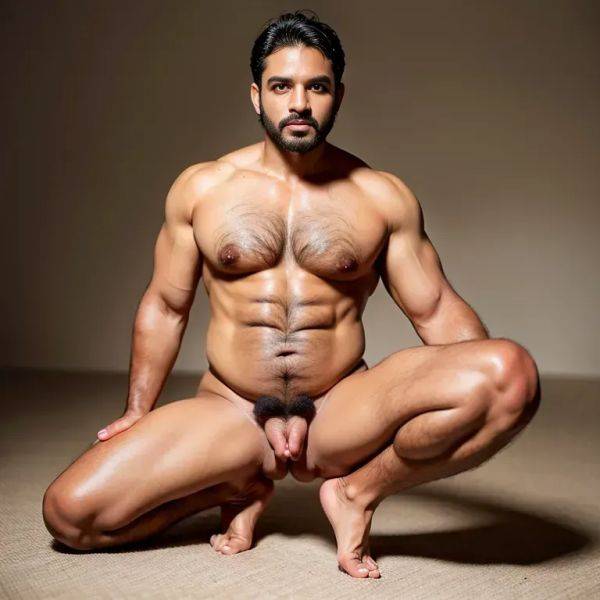, Indian, brown skin, facial mark,manly man,thirties,(RAW photo, best quality, masterpiece:1.1), (realistic, photo-realistic:1.2), ultra-detailed, ultra high res, physically-based rendering,short hair,black - pornmake.ai - India on pornintellect.com