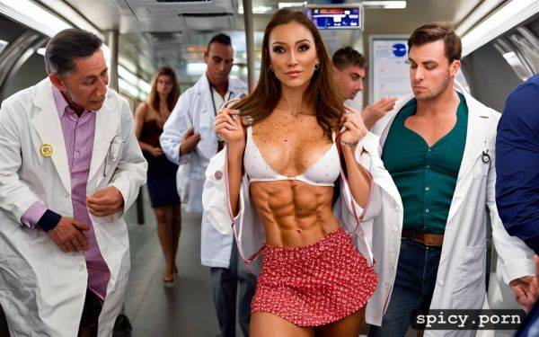 White lab coat light makeup most muscular female bodybuilder - spicy.porn on pornintellect.com