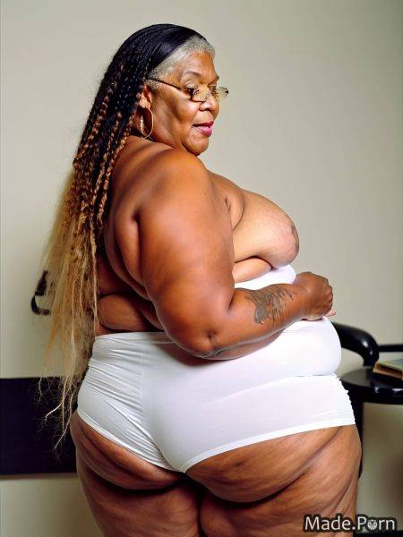 Short looking at viewer headphones thick thighs sideview chubby fat AI porn - made.porn on pornintellect.com