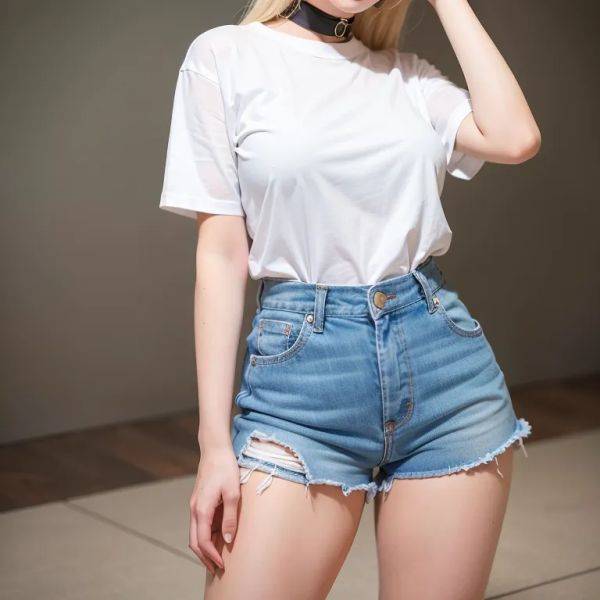 Hkgirl, (kpop idol), ,woman,twenties,(RAW photo, best quality, masterpiece:1.1), (realistic, photo-realistic:1.2), ultra-detailed, ultra high res, physically-based rendering,blonde hair,bangs,blue - pornmake.ai on pornintellect.com