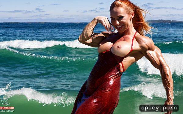Waves crashing erect nipples female bodybuilder muscular legs - spicy.porn on pornintellect.com