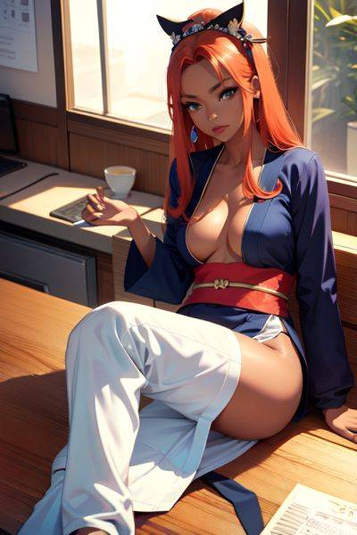 Anime Skinny Small Tits 60s Age Serious Face Ginger Straight Hair Style Dark Skin Warm Anime Office Close Up View Jumping Geisha 3668691059078233190 - AI Hentai - aihentai.co on pornintellect.com