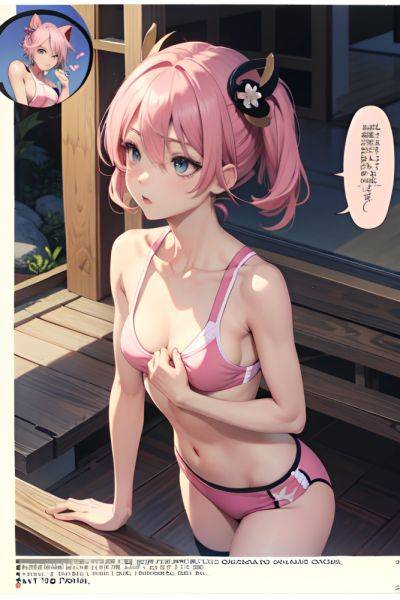 Anime Skinny Small Tits 20s Age Shocked Face Pink Hair Pixie Hair Style Dark Skin Comic Gym Front View Sleeping Geisha 3665463390221638235 - AI Hentai - aihentai.co on pornintellect.com