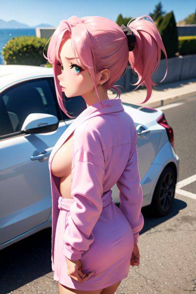 Anime Busty Small Tits 18 Age Pouting Lips Face Pink Hair Ponytail Hair Style Dark Skin 3d Car Back View T Pose Bathrobe 3668795424242286663 - AI Hentai - aihentai.co on pornintellect.com