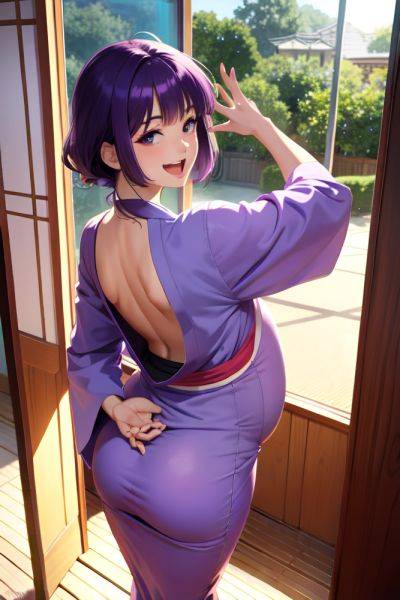 Anime Pregnant Small Tits 80s Age Laughing Face Purple Hair Bangs Hair Style Light Skin Soft Anime Shower Back View Yoga Kimono 3668907524955704618 - AI Hentai - aihentai.co on pornintellect.com