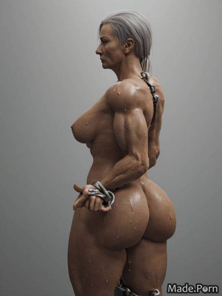 High ponytail big ass woman big hips short muscular sweat AI porn - made.porn on pornintellect.com