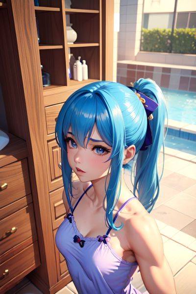 Anime Muscular Small Tits 60s Age Orgasm Face Blue Hair Ponytail Hair Style Light Skin 3d Changing Room Side View Bathing Pajamas 3668992563243783591 - AI Hentai - aihentai.co on pornintellect.com