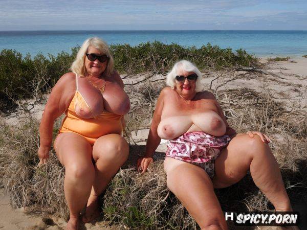 Two fat grannys on the beach highly detailed hdr photo short messy white hair - spicy.porn on pornintellect.com