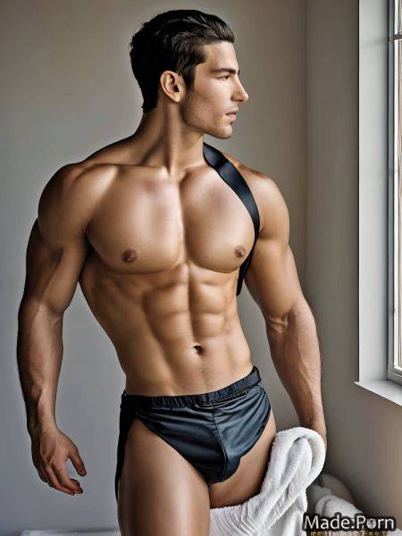 Standing big cock athlete topless gay long hair indoors AI porn - made.porn on pornintellect.com