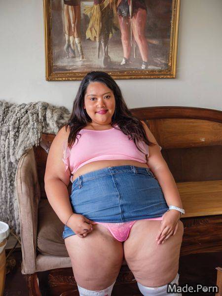 Neon tank top pink caucasian high socks ssbbw upskirt AI porn - made.porn on pornintellect.com