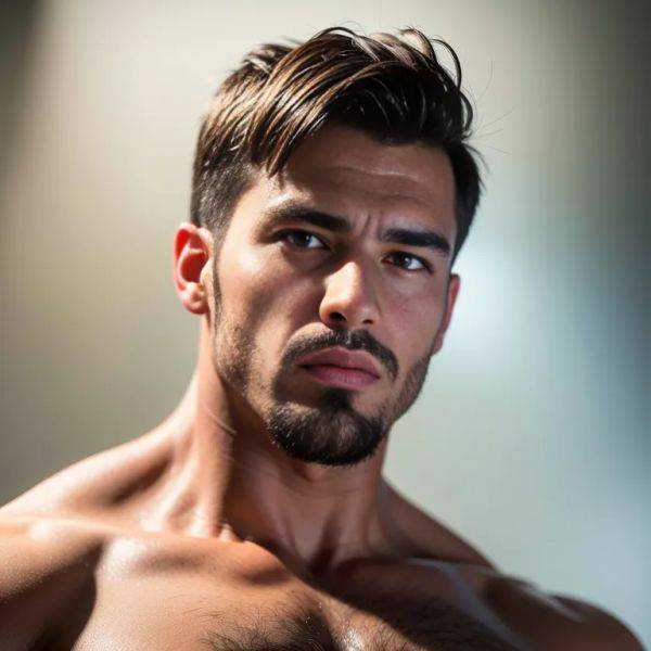 Manly man,twenties,(RAW photo, best quality, masterpiece:1.1), (realistic, photo-realistic:1.2), ultra-detailed, ultra high res, physically-based rendering,(adult:1.5) - pornmake.ai on pornintellect.com