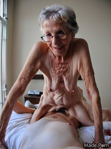 Skinny nude 90 looking at viewer white hair hairy saggy tits AI porn - made.porn on pornintellect.com