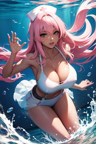 Anime Skinny Huge Boobs 50s Age Seductive Face Pink Hair Straight Hair Style Dark Skin Painting Underwater Side View T Pose Nurse 3669804312056395780 - AI Hentai - aihentai.co on pornintellect.com