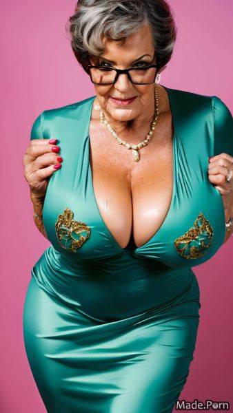 Perfect body transparent bimbo blouse pink green dress AI porn - made.porn on pornintellect.com