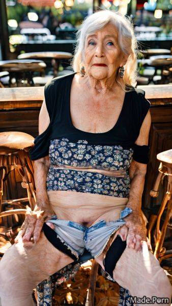 Blonde long hair daisy dukes sitting looking at viewer caucasian slutty AI porn - made.porn on pornintellect.com