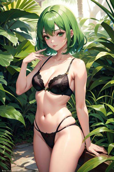 Anime Busty Small Tits 70s Age Pouting Lips Face Green Hair Pixie Hair Style Dark Skin Warm Anime Jungle Side View T Pose Bra 3669889354475298741 - AI Hentai - aihentai.co on pornintellect.com