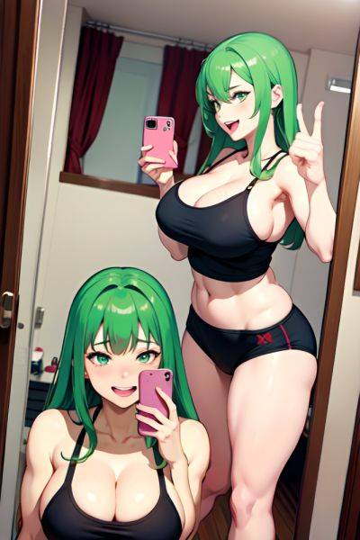 Anime Muscular Huge Boobs 50s Age Laughing Face Green Hair Straight Hair Style Light Skin Mirror Selfie Changing Room Side View Cumshot Schoolgirl 3669958932946321693 - AI Hentai - aihentai.co on pornintellect.com