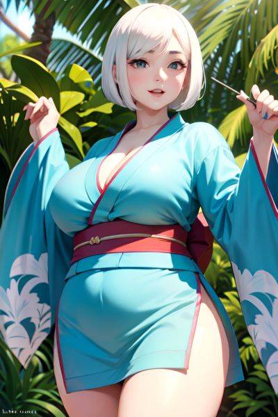 Anime Chubby Small Tits 30s Age Happy Face White Hair Bobcut Hair Style Light Skin Film Photo Jungle Close Up View Spreading Legs Kimono 3670125148660071675 - AI Hentai - aihentai.co on pornintellect.com