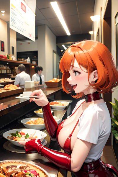 Anime Busty Small Tits 80s Age Laughing Face Ginger Slicked Hair Style Light Skin Skin Detail (beta) Restaurant Side View Jumping Latex 3670140607999947275 - AI Hentai - aihentai.co on pornintellect.com