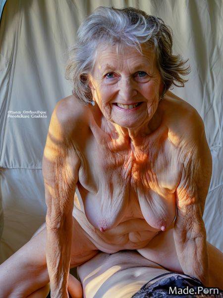 Skinny cowgirl amateur tent saggy tits woman white hair AI porn - made.porn on pornintellect.com