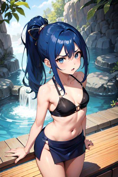 Anime Busty Small Tits 30s Age Angry Face Blue Hair Ponytail Hair Style Dark Skin Soft Anime Onsen Side View Bending Over Mini Skirt 3670287498425985721 - AI Hentai - aihentai.co on pornintellect.com