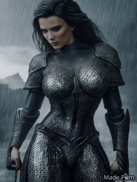 Damascus steel woman mohawk busty partially nude chainmail topless AI porn - made.porn - city Damascus on pornintellect.com
