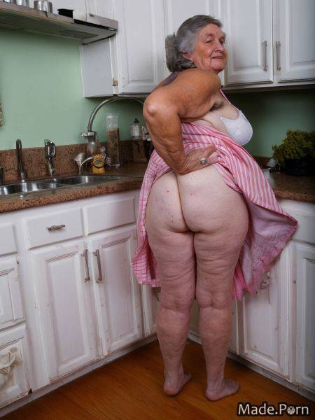 Hairy 70s cupless bra indifferent look spreading ass kitchen thick AI porn - made.porn on pornintellect.com