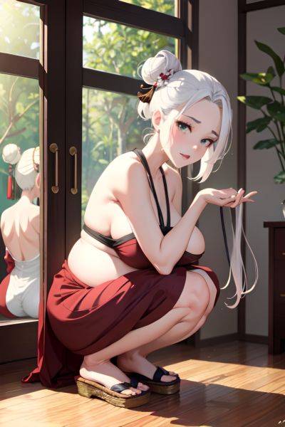 Anime Pregnant Small Tits 30s Age Seductive Face White Hair Hair Bun Hair Style Dark Skin Mirror Selfie Jungle Side View Squatting Geisha 3670531022597494124 - AI Hentai - aihentai.co on pornintellect.com