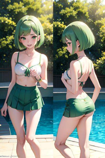 Anime Skinny Small Tits 50s Age Ahegao Face Green Hair Bobcut Hair Style Light Skin Illustration Yacht Back View Bathing Mini Skirt 3665733973164986364 - AI Hentai - aihentai.co on pornintellect.com