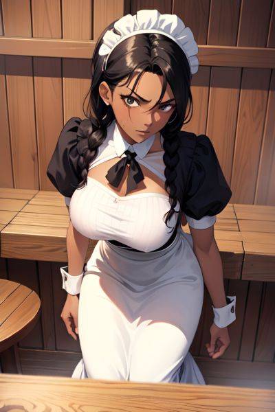 Anime Skinny Huge Boobs 18 Age Angry Face Black Hair Braided Hair Style Dark Skin Watercolor Sauna Close Up View Bending Over Maid 3665853800978049613 - AI Hentai - aihentai.co on pornintellect.com
